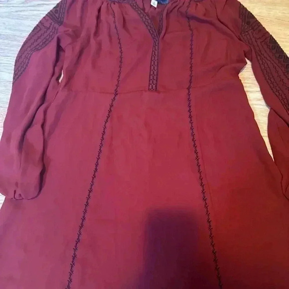 Blue Rain Embroidered Button Up Dress Size Small - Picture 3 of 7